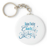 Baton Twirler Coach Swirly Keychain