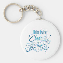 Baton Twirler Coach Swirly Keychain