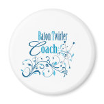 Baton Twirler Coach Swirly Refrigerator Magnet