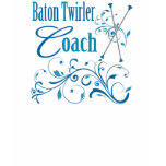 Baton Twirler Coach Swirly Tee Shirts
