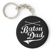 Baton Twirler Dad - Customized Keychain