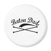 Baton Twirler Dad Fridge Magnets