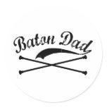 Baton Twirler Dad Sticker