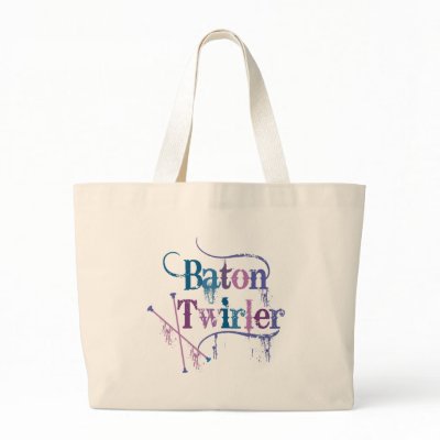 Baton Twirler Distressed Canvas Bag by DanceTwirlObsessions