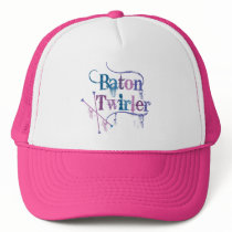 Baton Twirler Distressed Trucker Hats