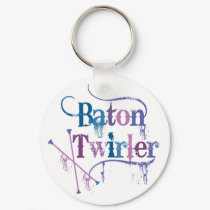 Baton Twirler Distressed keychains