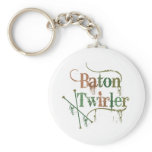Baton Twirler Distressed Keychains