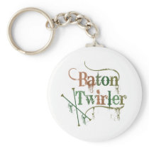 Baton Twirler Distressed Keychains