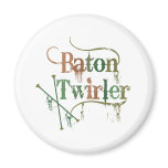 Baton Twirler Distressed Fridge Magnet