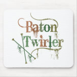 Baton Twirler Distressed Mouse Pads