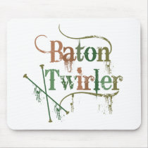 Baton Twirler Distressed Mouse Pads