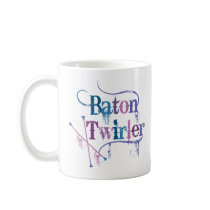 Baton Twirler Distressed Coffee Mug