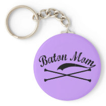 Baton Twirler Mom Key Chain