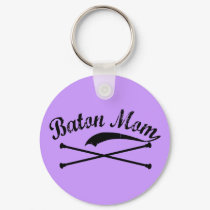 Baton Twirler Mom keychains