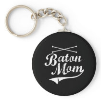 Baton Twirler Mom Keychains