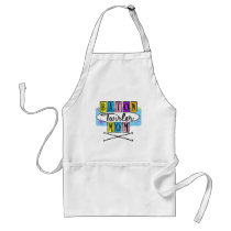 Baton Twirler Mom Retro Apron