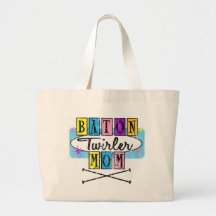 Baton Twirler Mom Retro Bags