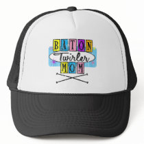 Baton Twirler Mom Retro Hats