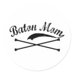 Baton Twirler Mom Stickers