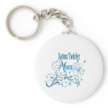 Baton Twirler Mom Swirly Keychains