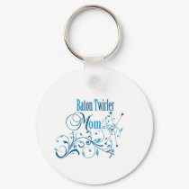 Baton Twirler Mom Swirly keychains