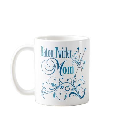 Baton Twirler Mom Swirly Mug by DanceTwirlObsessions