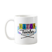 Baton Twirler Retro Mugs