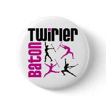 Baton Twirler Square buttons by DanceTwirlObsessions Baton Twirler Square buttons