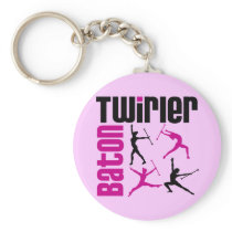 Baton Twirler Square - Customized Key Chains
