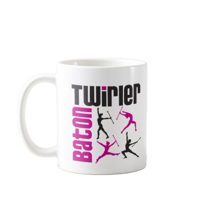 Baton Twirler Square Mugs by DanceTwirlObsessions