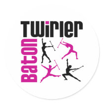 Baton Twirler Square stickers by DanceTwirlObsessions Baton Twirler Square stickers