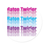 Baton Twirler Round Stickers