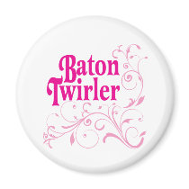 Baton Twirler Swirly Magnet