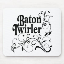 Baton Twirler Swirly mousepads by DanceTwirlObsessions Baton Twirler Swirly mousepads