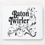 Baton Twirler Swirly mousepads