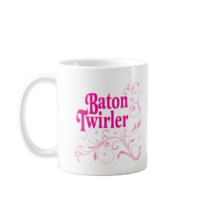 Baton Twirler Swirly Coffee Mug by DanceTwirlObsessions