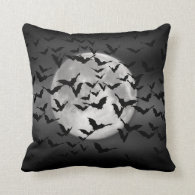 Bats and a Full Moon Pillow