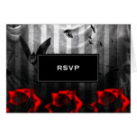 Bats and Roses Goth Greeting Cards