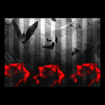 Bats and Roses Goth Invitation invitations