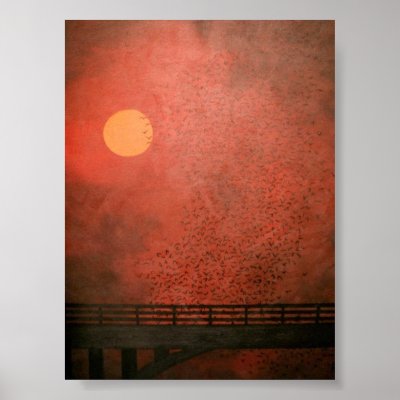 Bats at Sunset Poster by mpina
