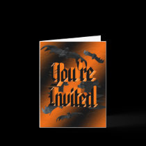 Bats Halloween Invitation cards