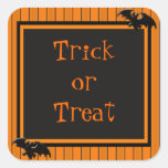 Bats & Stripes Halloween Design Sticker