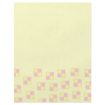 Battenburg Cake Pattern. Pink and Yellow. Flyers