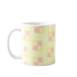 Battenburg Cake Pattern. Pink and Yellow. Mugs