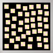 Battenburg Cake Pattern. Pink and Yellow. Print