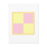 Battenburg Cake. Pink and Yellow. Postcards