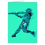 BATTER IN BLUE GREETING CARD