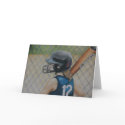 "Batter UP" Art Reproduction Greeting Card by CharlottesWebArt "Batter UP" Art Reproduction Greeting Card