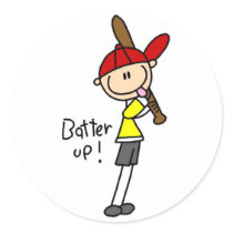 Batter Up Baseball Sticker