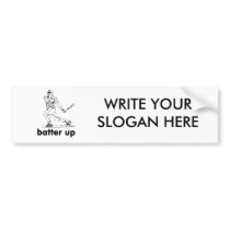 BATTER UP BUMPER STICKER